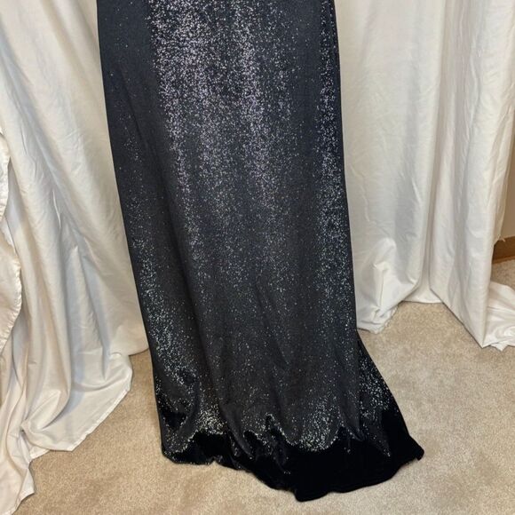 Vintage 90s JUMP Apparel Glitter Party Stretch Long Maxi Dress Womens Designer - Picture 7 of 9